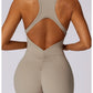 Women’s Sleeveless Slim Jumpsuit Activewear Fitness Gym Workout One Piece