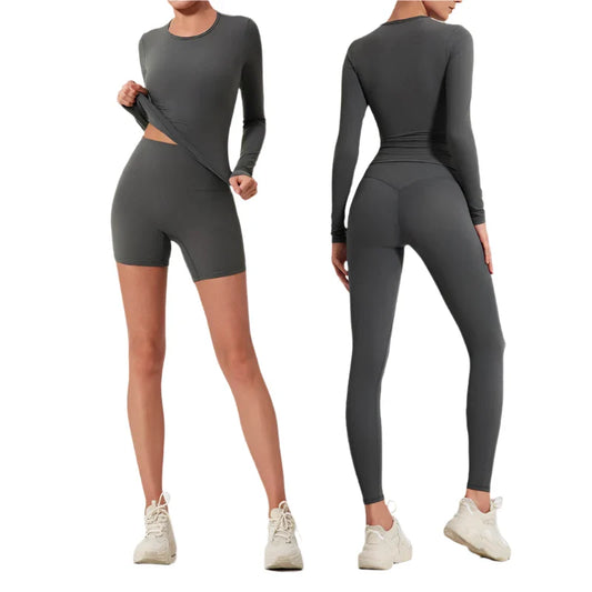 Women’s Stay Dry Active Yoga Suit Fitness Workout Sports Set