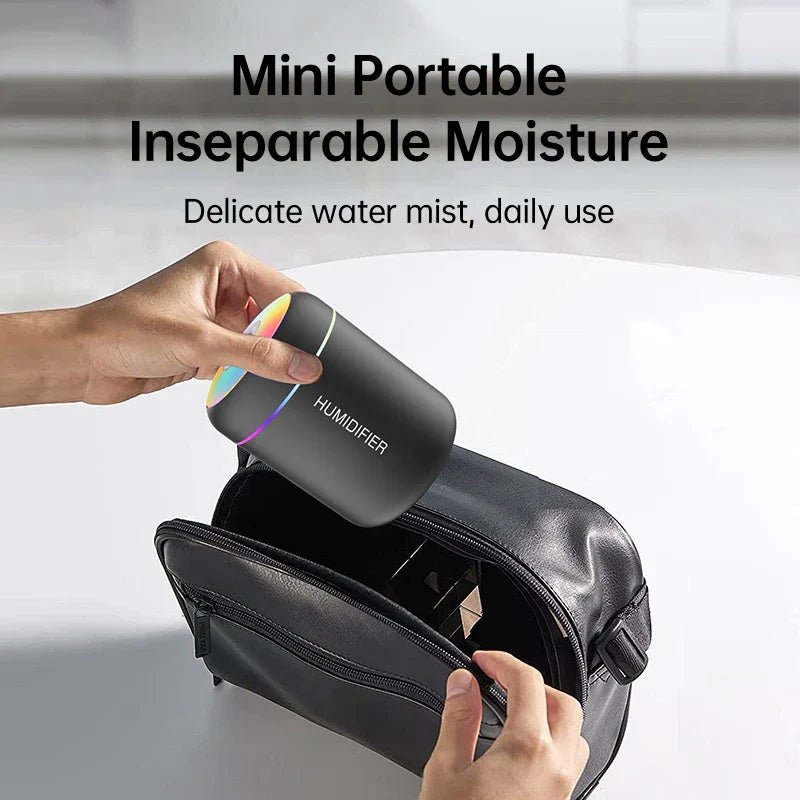 180ML USB Mini Air Humidifier Aroma Diffuser Mist Maker LED Lights