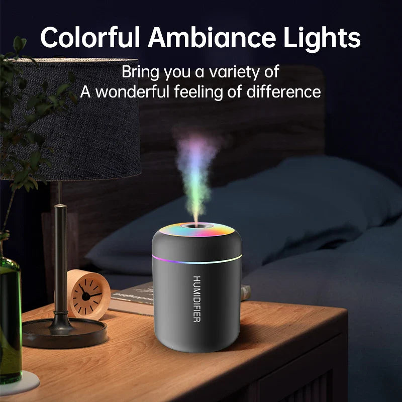 180ML USB Mini Air Humidifier Aroma Diffuser Mist Maker LED Lights