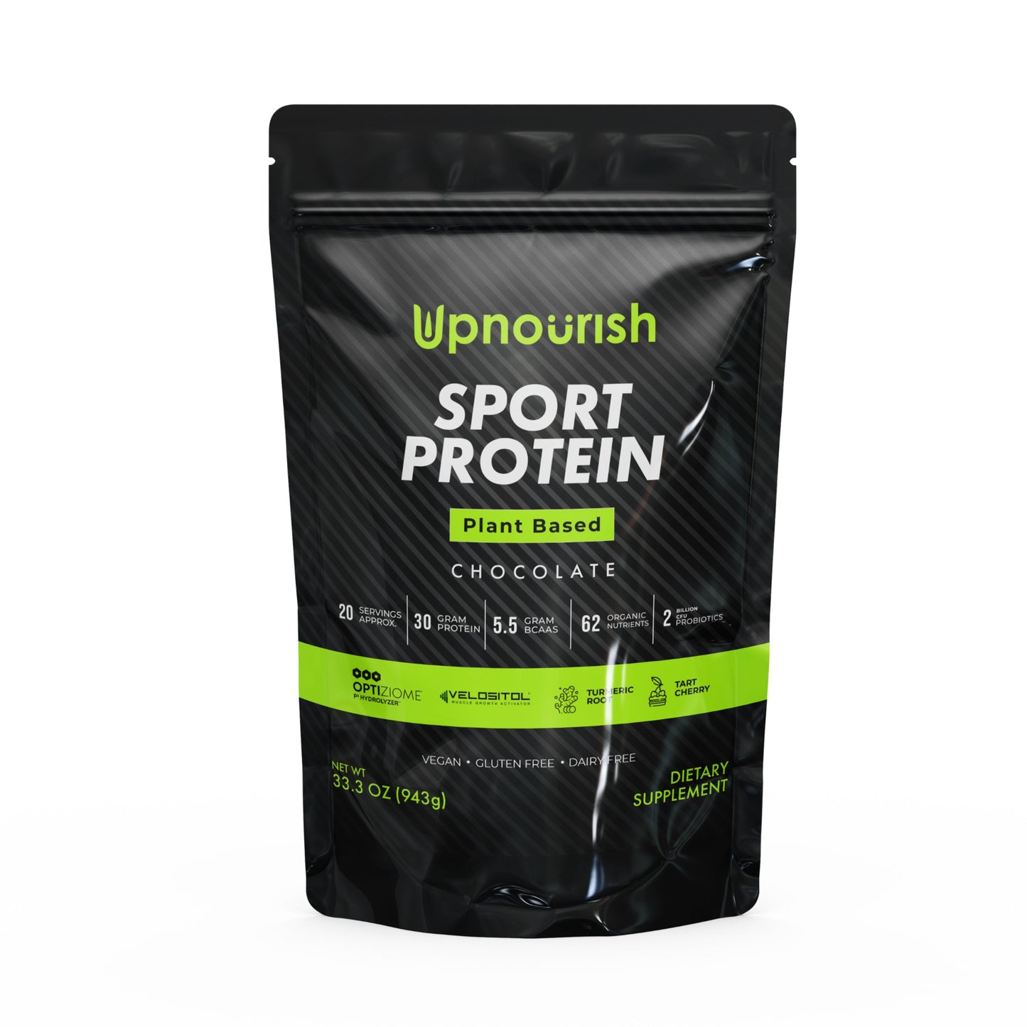 Plant Based Sport Protein Powder Vegan Performance Nutrition Supplement Blend