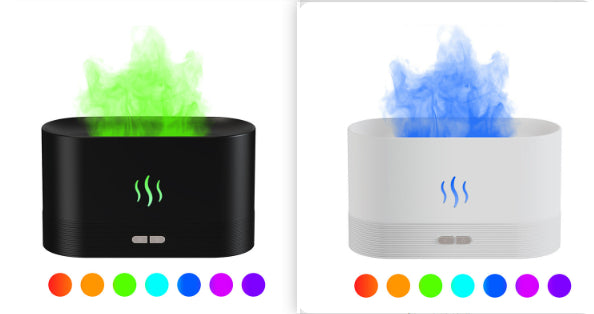 Flame Light Aroma Diffuser Mist Humidifier Auto-Off Home Office Spa