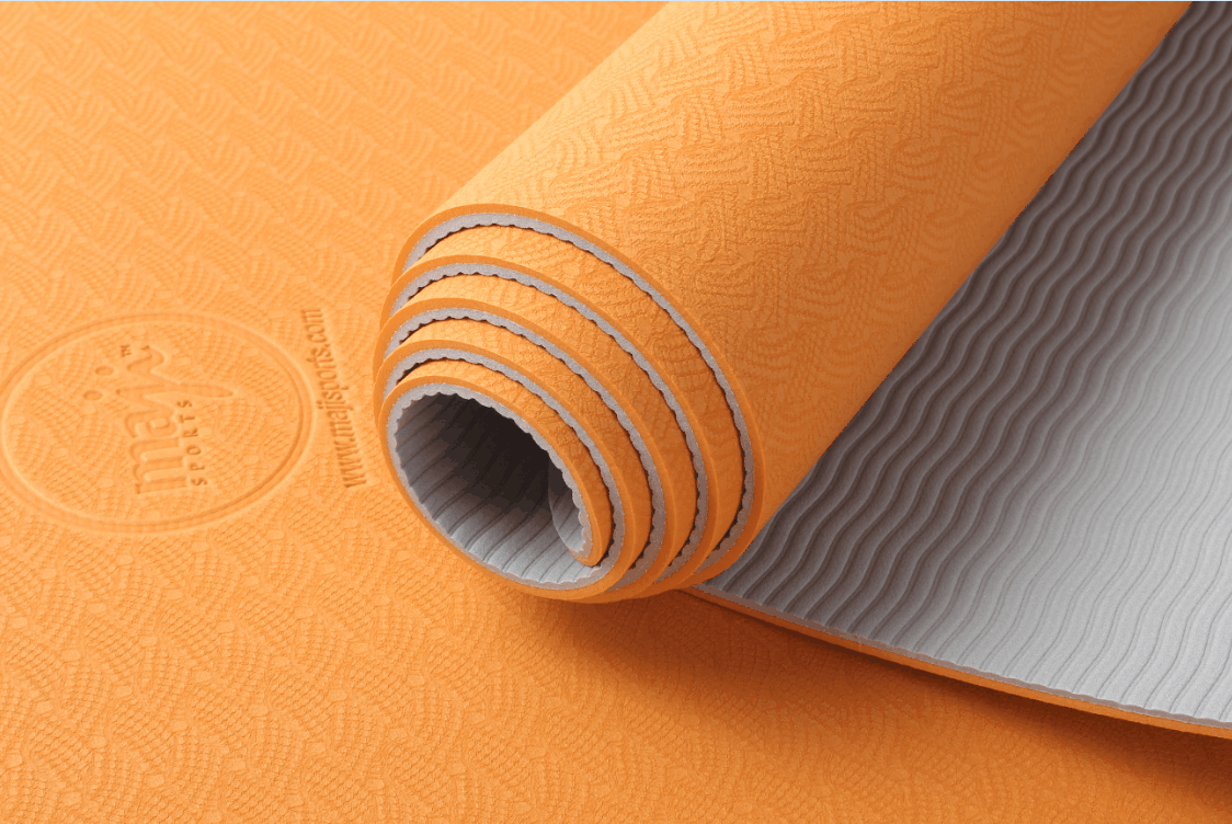 Maji Sports Two-Tone TPE Premium Yoga Mat Non-Slip Exercise Mat