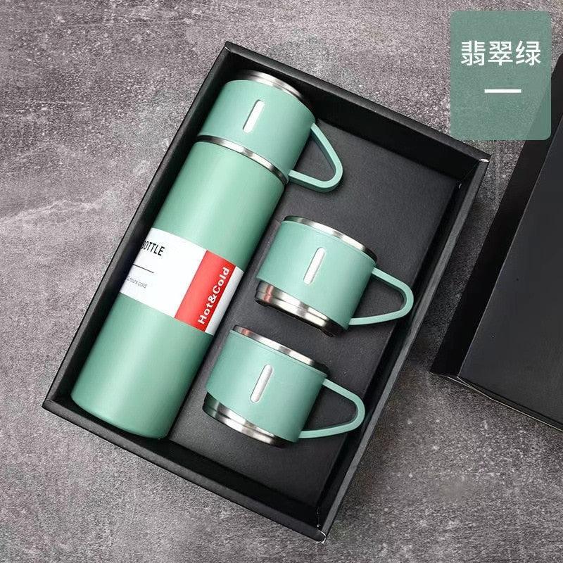 500ml Stainless Steel Vacuum Coffee Thermos Travel Sports Insulated Mug Set