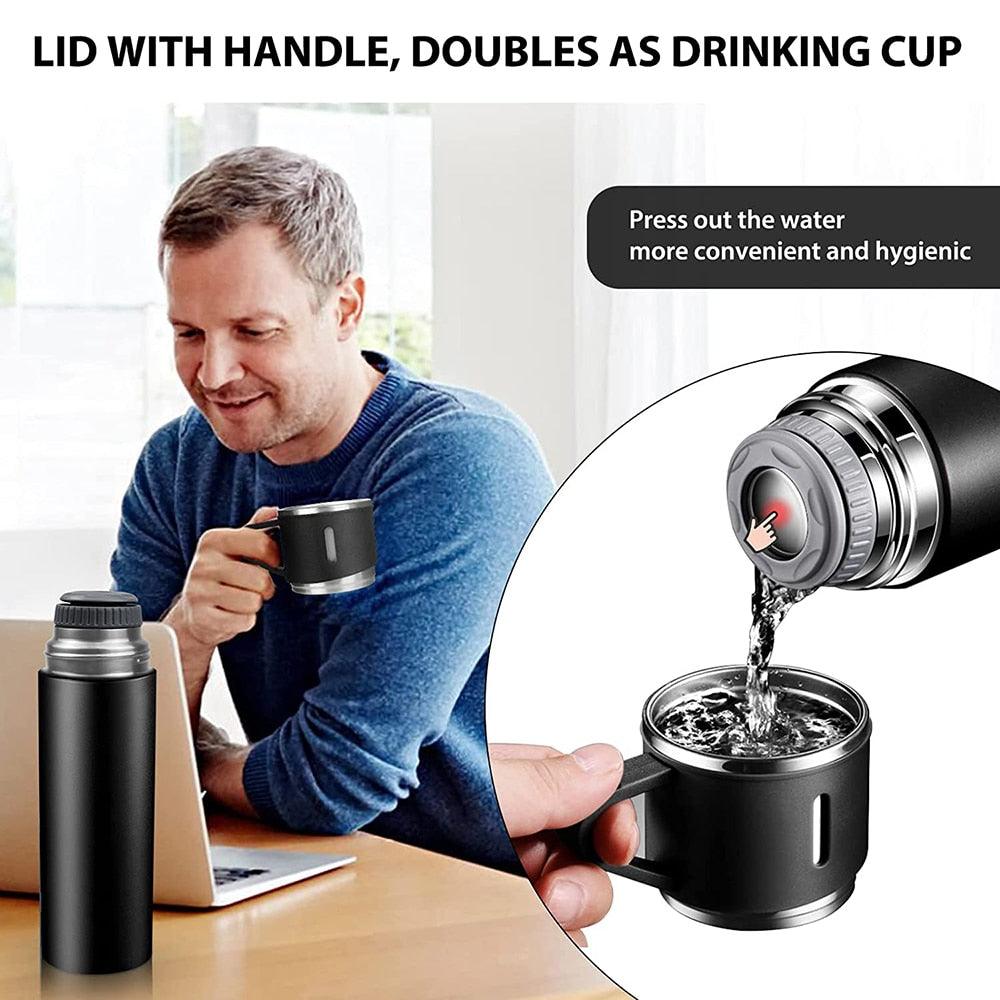 500ml Stainless Steel Vacuum Coffee Thermos Travel Sports Insulated Mug Set