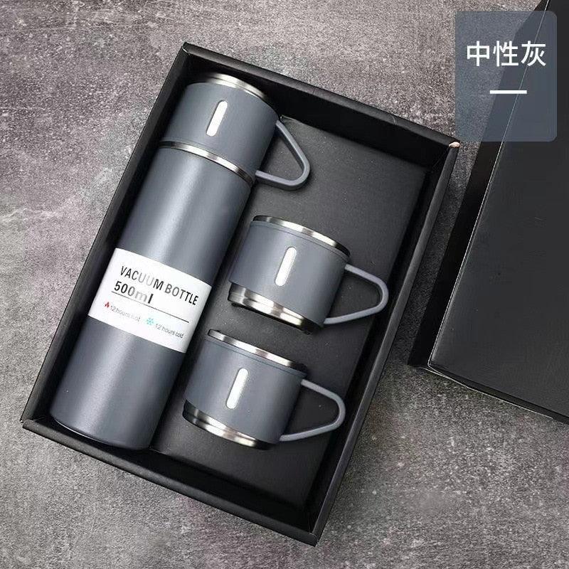 500ml Stainless Steel Vacuum Coffee Thermos Travel Sports Insulated Mug Set