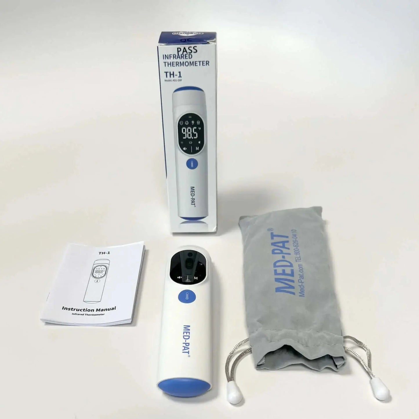 Med-Pat TH-1 Digital Infrared Ear Forehead Thermometer FDA Cleared