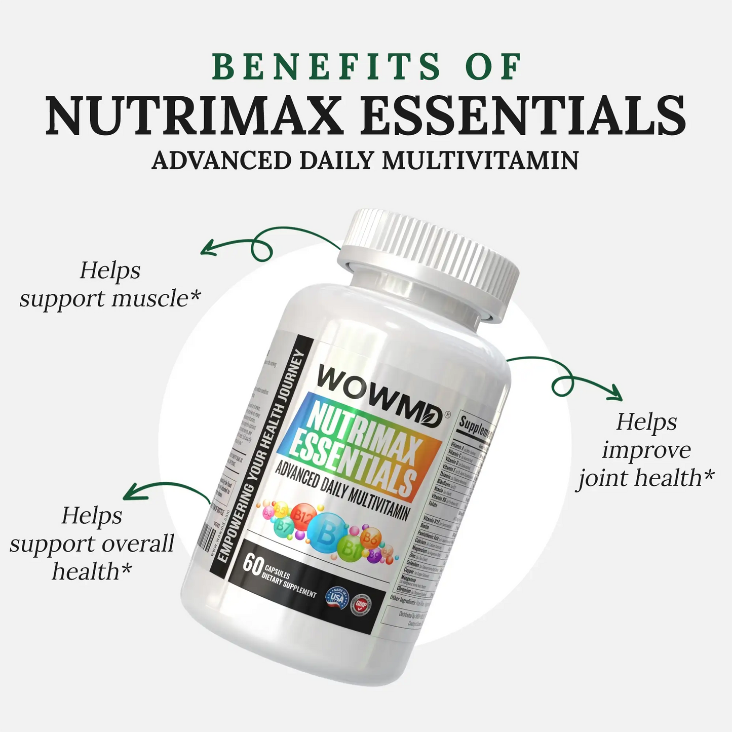 Advanced Daily Multivitamin Complete Wellness Supplement Formula Tablets