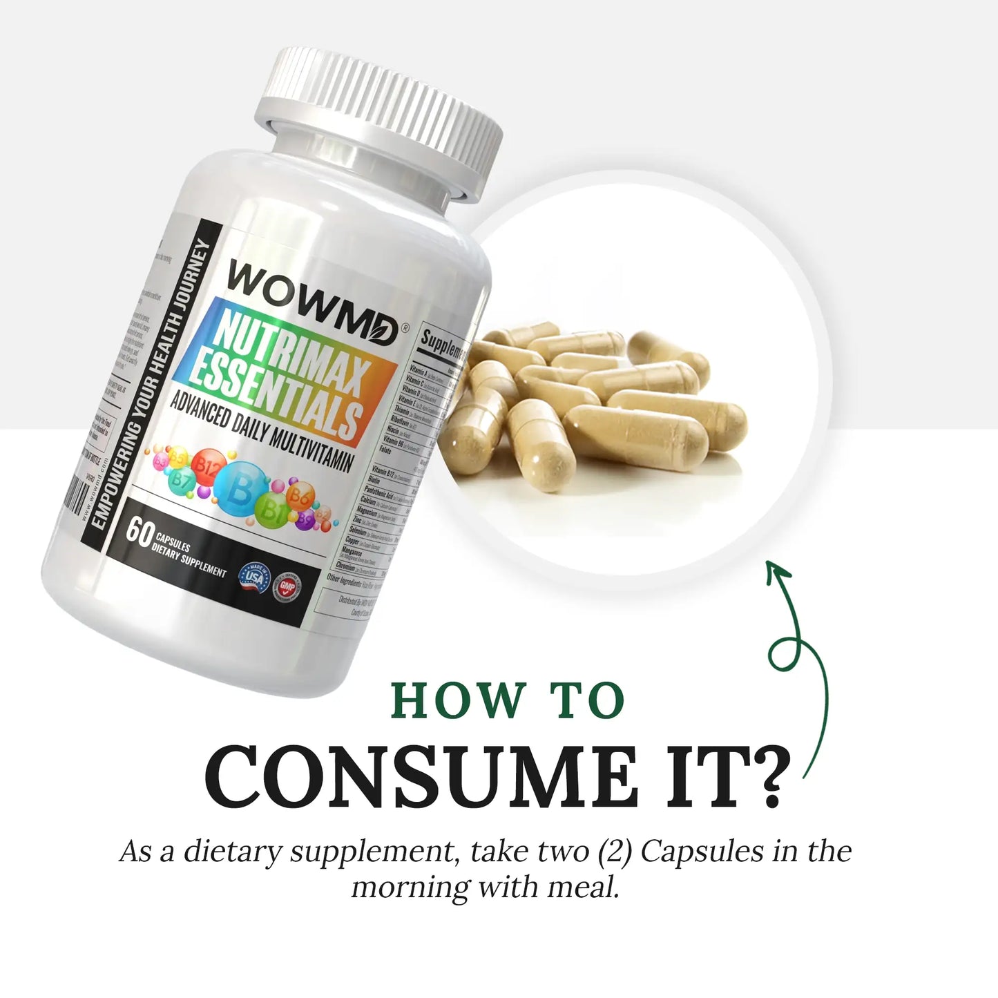 Advanced Daily Multivitamin Complete Wellness Supplement Formula Tablets