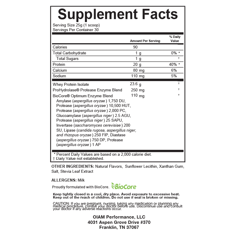 Vanilla Whey Protein Powder Daily Nutrition Fitness Supplement Blend Formula