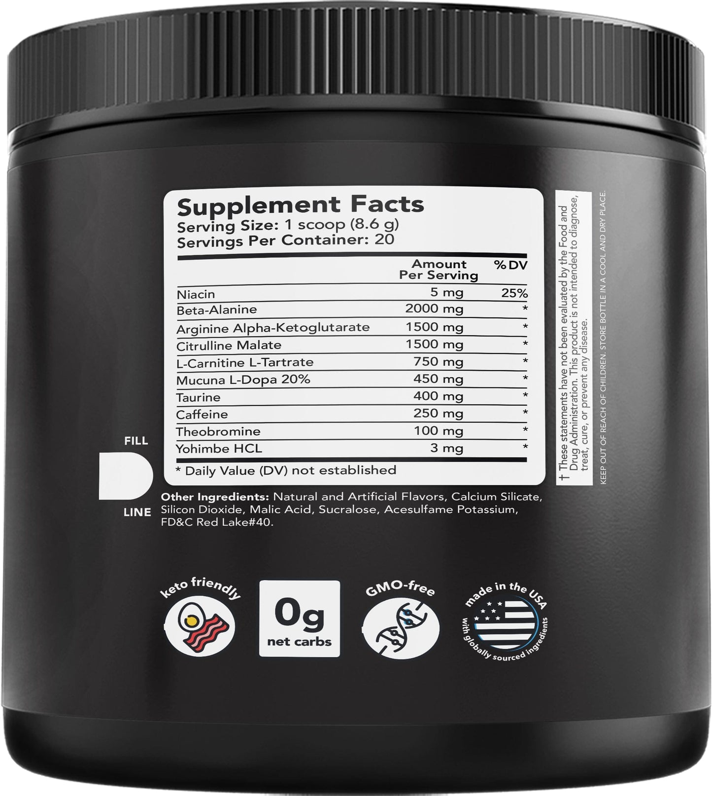Watermelon Pre-Workout Energy Performance Supplement 30 Servings Formula